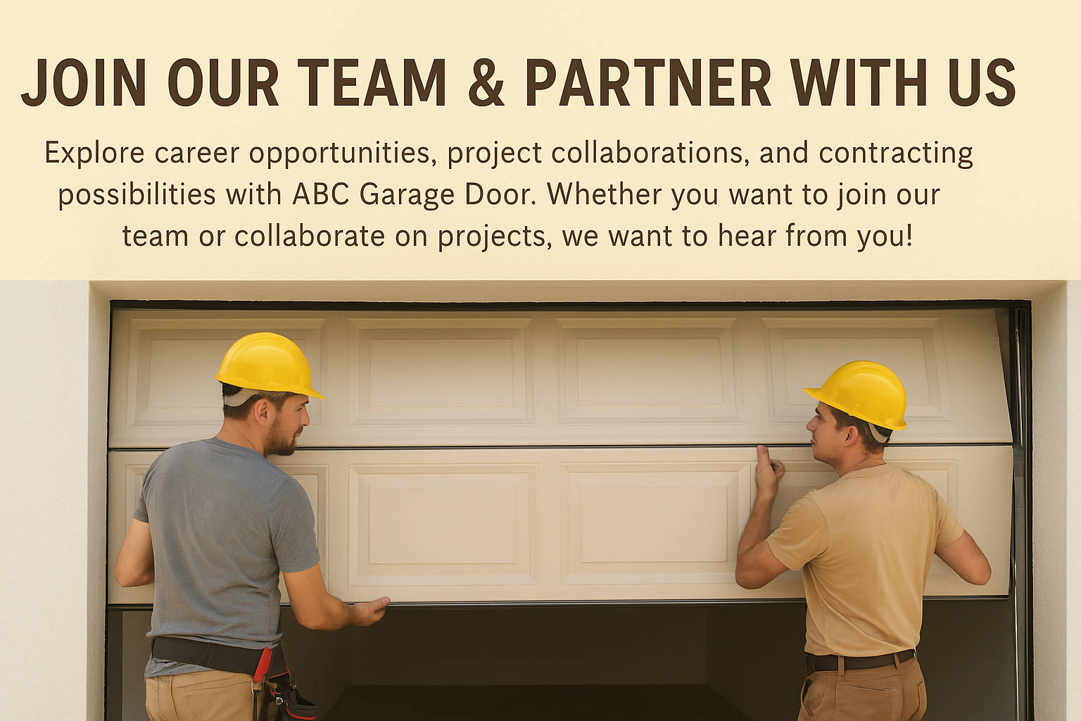 Opportunities at ABC Garage Door